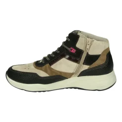 DAMES Durea Sneakers^Beige Sneaker met Uitneembaar Voetbed