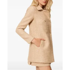 DAMES Twinset Trenchcoats & Mantels^Beige Stijlvolle Jas voor Vrouwen