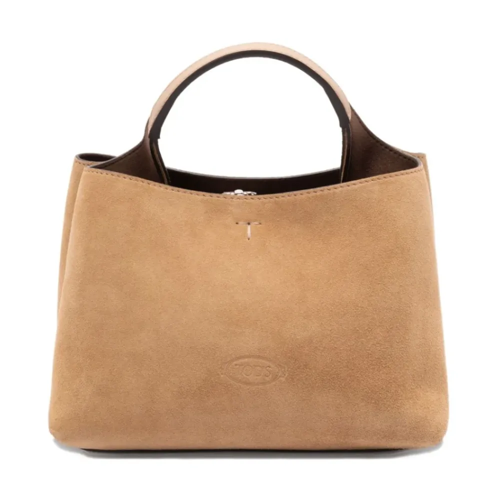 DAMES Tod's Handtassen^Beige Suède Top Handtas