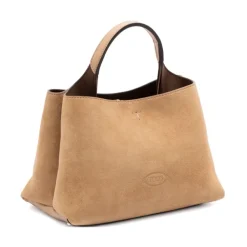 DAMES Tod's Handtassen^Beige Suède Top Handtas