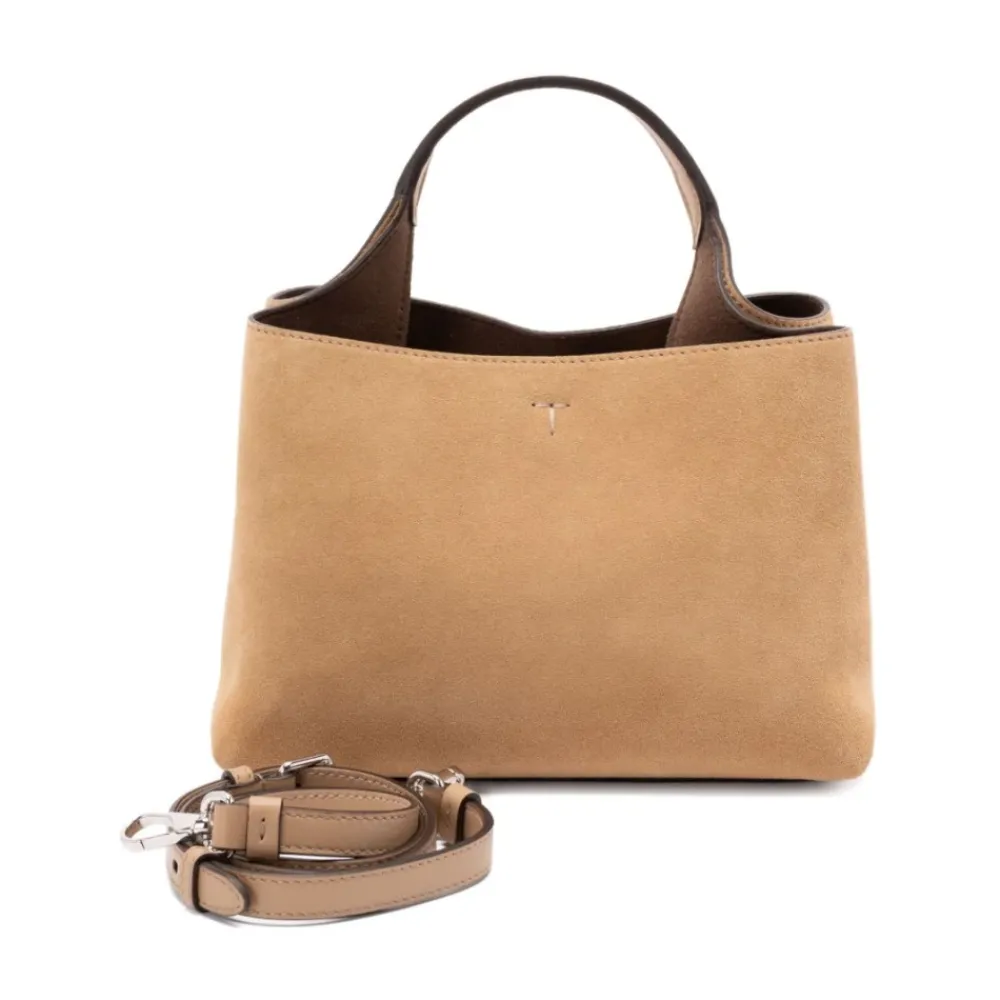 DAMES Tod's Handtassen^Beige Suède Top Handtas