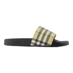 DAMES Burberry Slippers^Synthetische Furley Sandalen - Ronde Neus