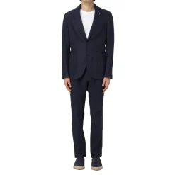 Heren Manuel Ritz Beige Tweedelig Linnen Pak