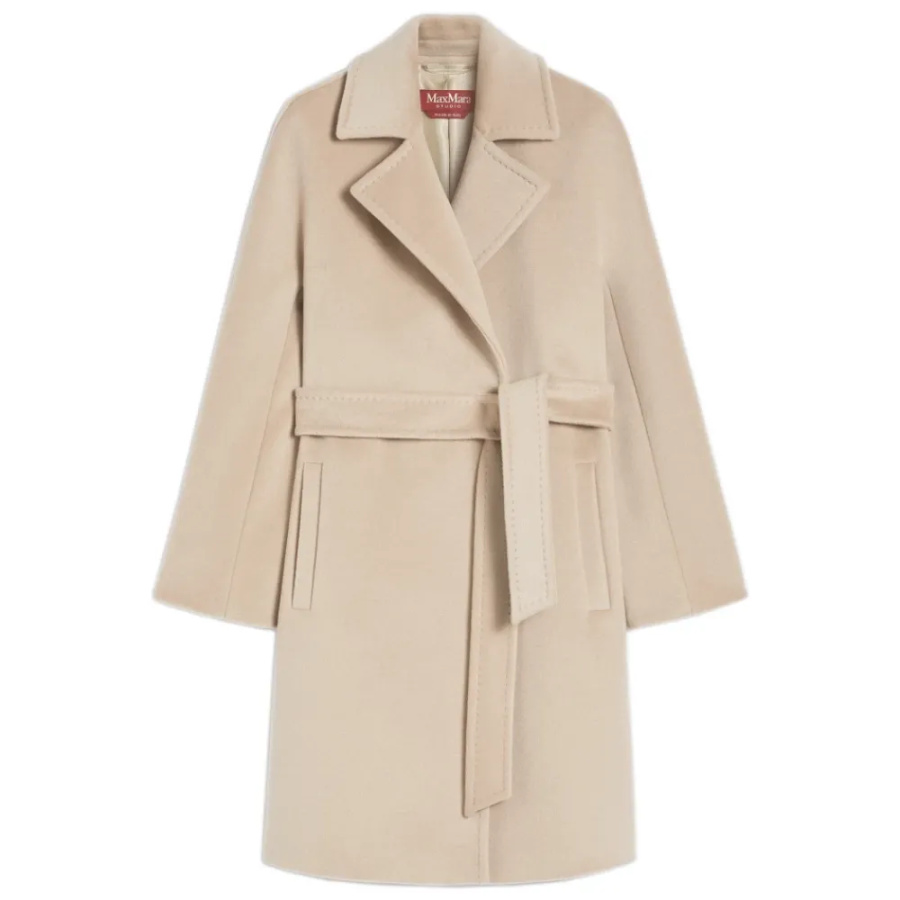 DAMES Max Mara Studio Wollen Jas met Kimono Mouwen