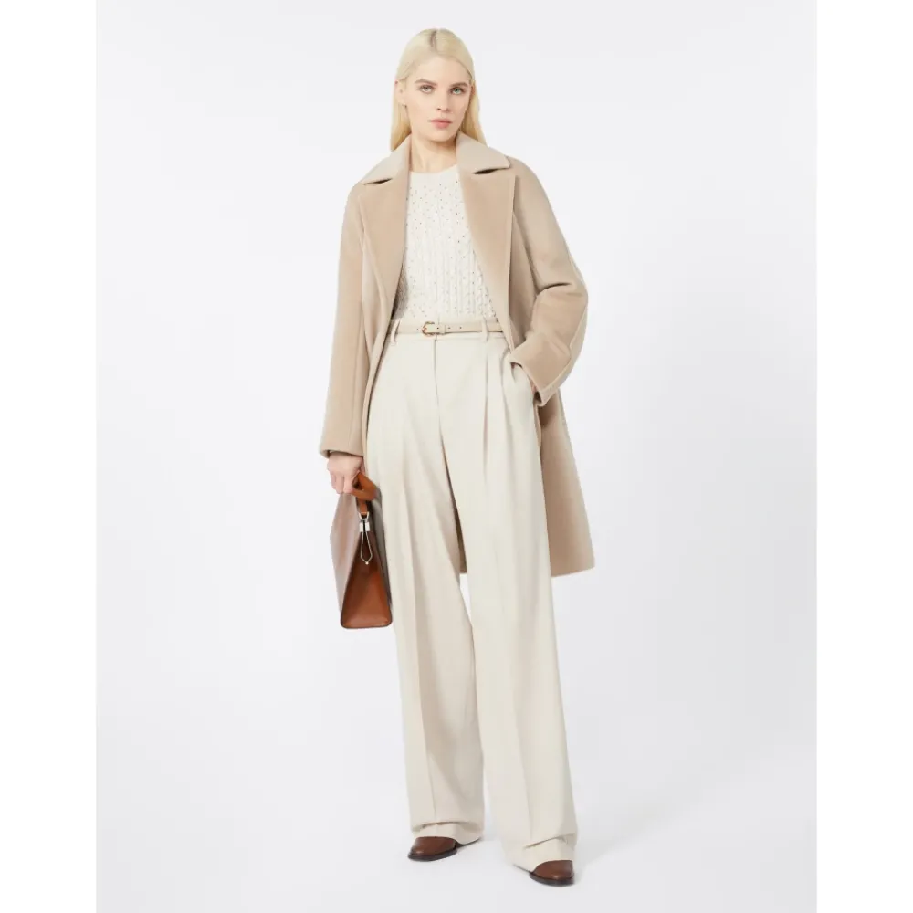 DAMES Max Mara Studio Wollen Jas met Kimono Mouwen