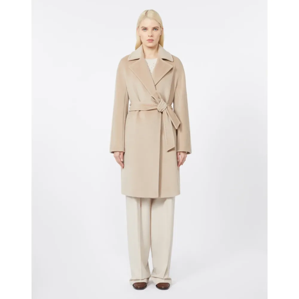 DAMES Max Mara Studio Wollen Jas met Kimono Mouwen