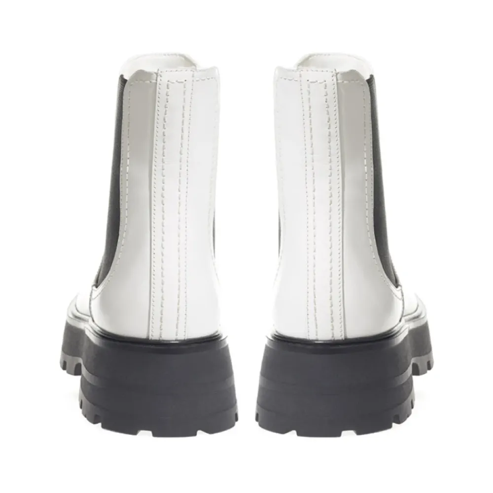 DAMES Alexander McQueen Bicolor Chelsea laarzen geborsteld leer