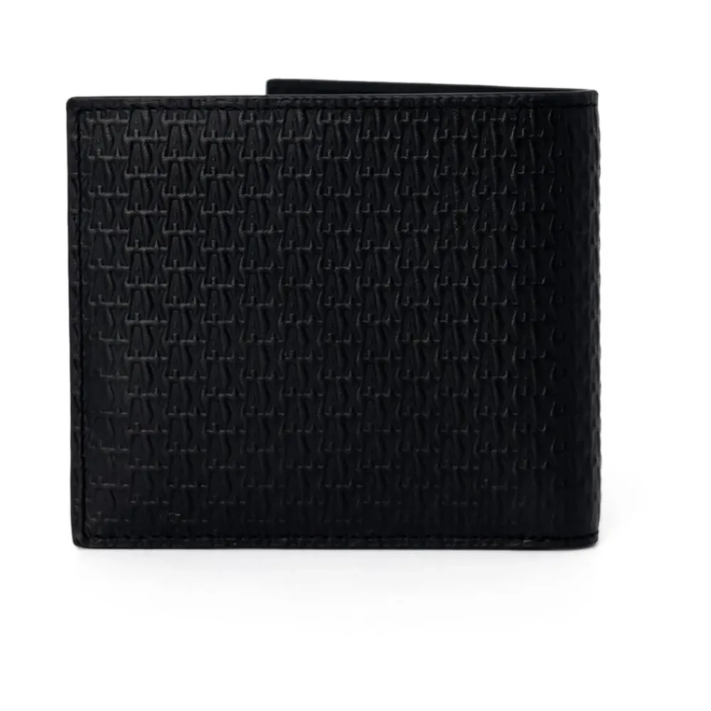 Heren Armani Exchange Portefeuilles^Bifold Wallet AX Embossed Leather