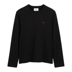 Heren Ami Paris Biologisch Katoenen Longsleeve T-shirt