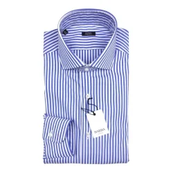 Heren Barba Napoli en wit gestreept overhemd - Culto model