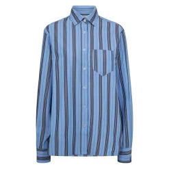 DAMES Haute L'Amitié Blouses^Blauw Gestreept Button Down Overhemd