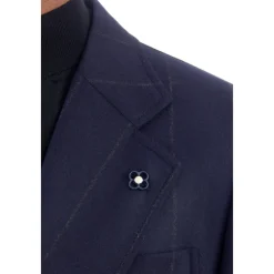 Heren Lardini Gestreept Wol-Cashmere Jurkje