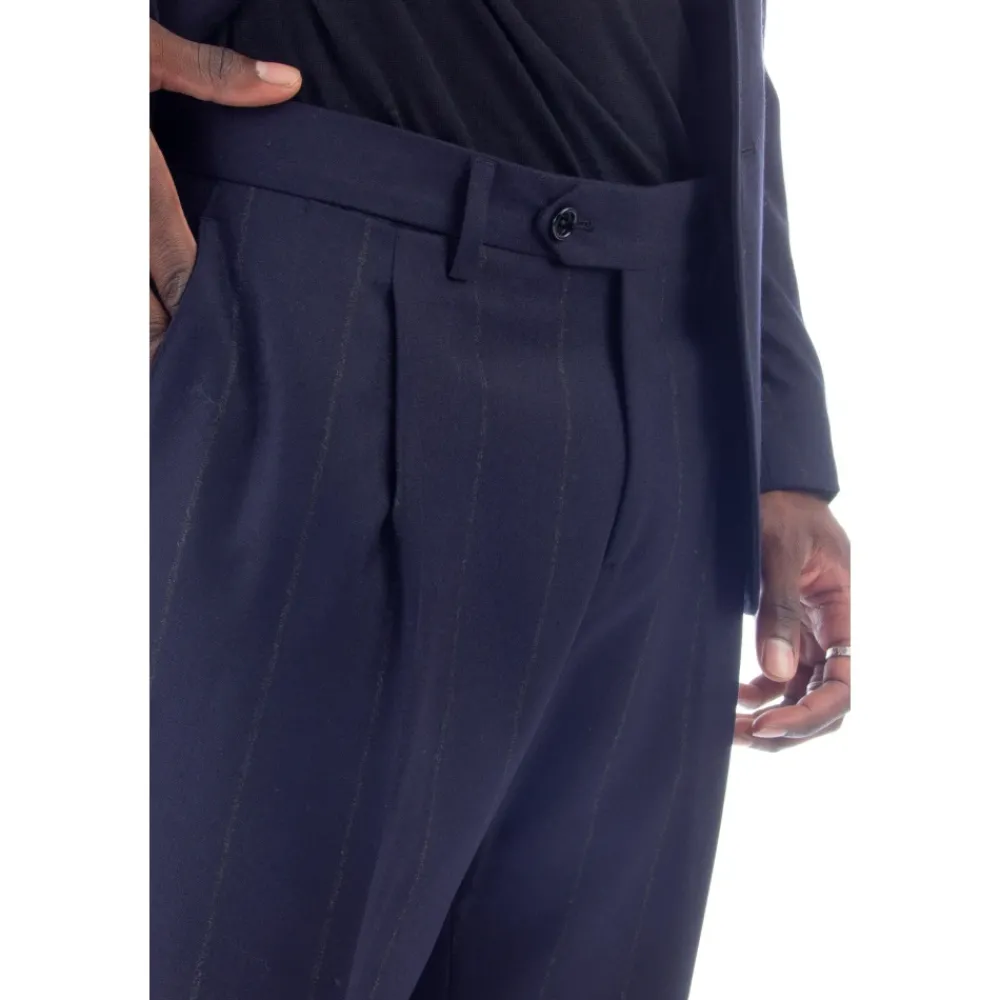 Heren Lardini Gestreept Wol-Cashmere Jurkje