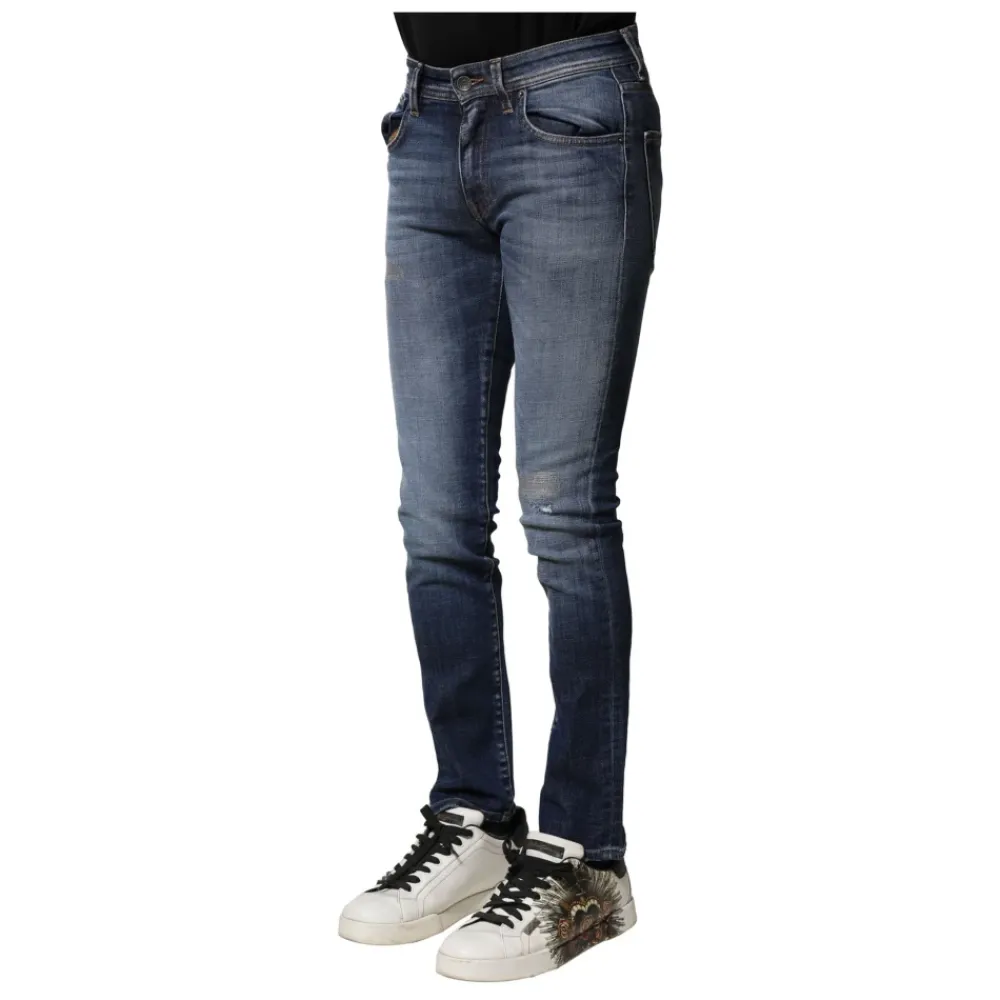 Heren Dolce & Gabbana Gewassen Slim Fit Denim Jeans