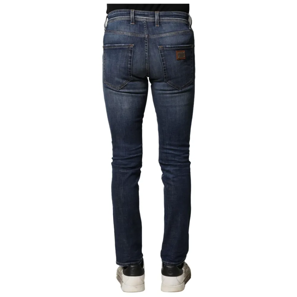 Heren Dolce & Gabbana Gewassen Slim Fit Denim Jeans