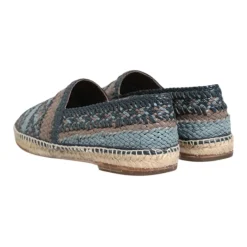 Heren Dolce & Gabbana Espadrilles^Grijs Geweven Leren Espadrilles