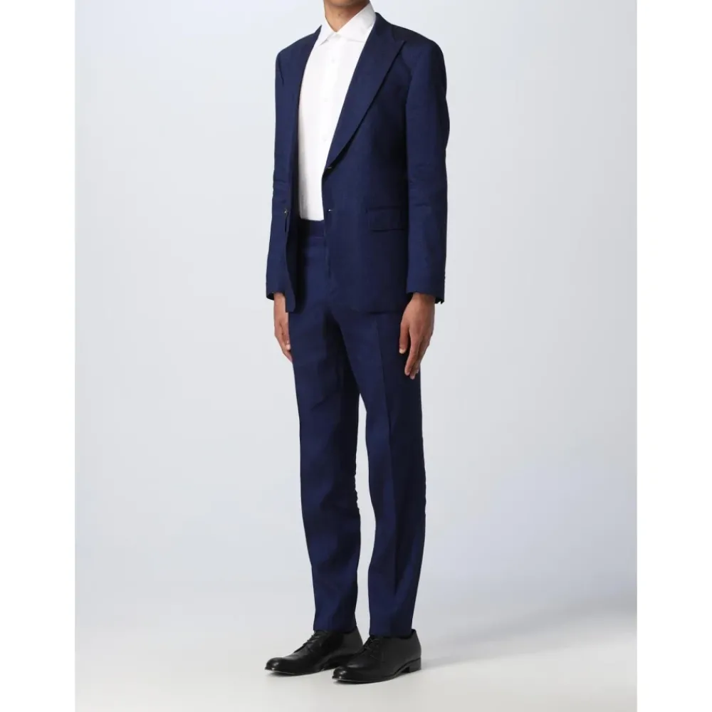 Heren Hugo Kostuums^linnen pak voor heren