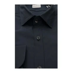 Heren Bagutta Overhemden^Slim Fit Katoenen Overhemd