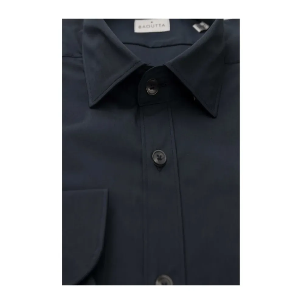 Heren Bagutta Overhemden^Slim Fit Katoenen Overhemd
