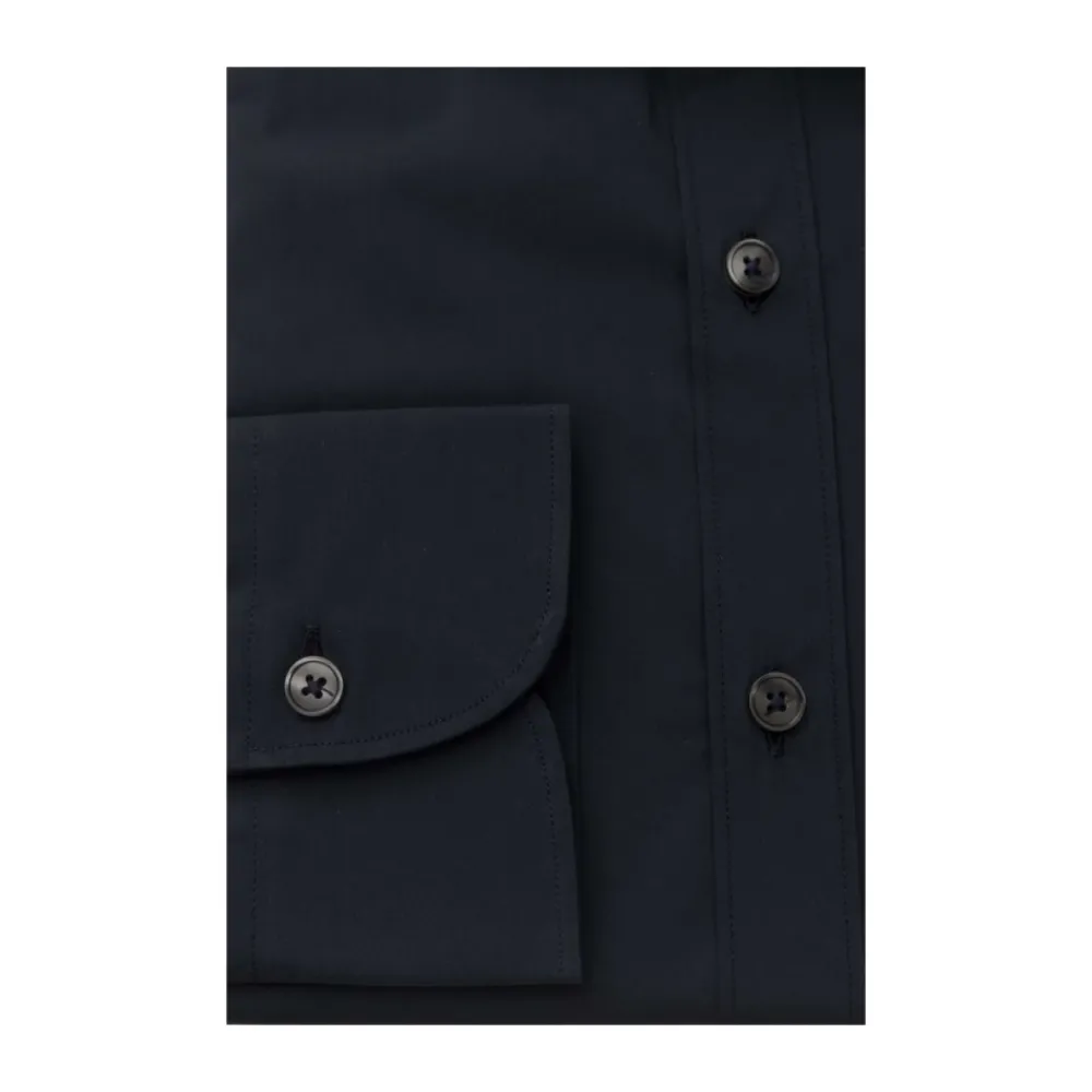 Heren Bagutta Overhemden^Slim Fit Katoenen Overhemd