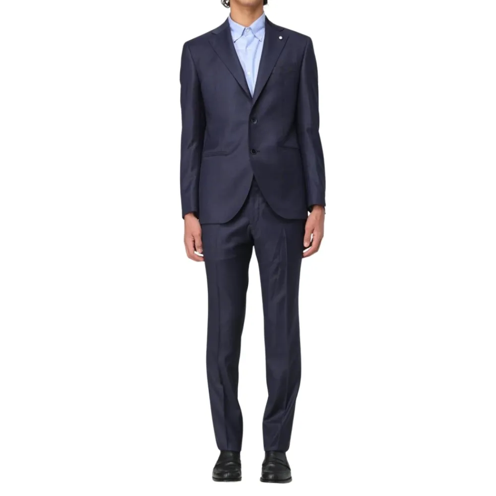 Heren Luigi Bianchi Mantova Twee-Knoopspak