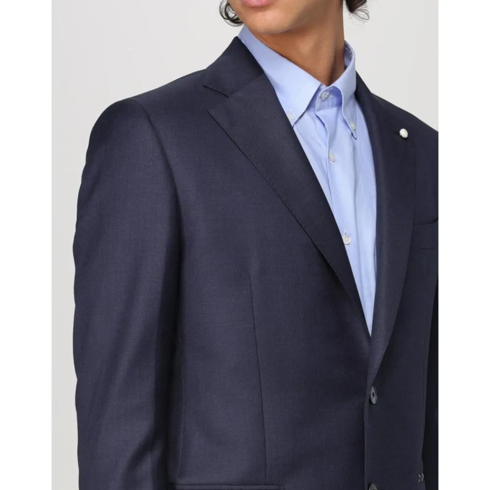 Heren Luigi Bianchi Mantova Twee-Knoopspak