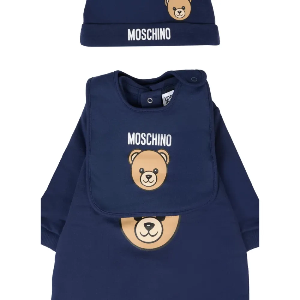 Moschino e Baby Rompers Set met Teddybeerprint