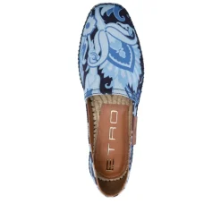 Heren Etro Espadrilles^Blauwe Canvas Bedrukte Espadrilles