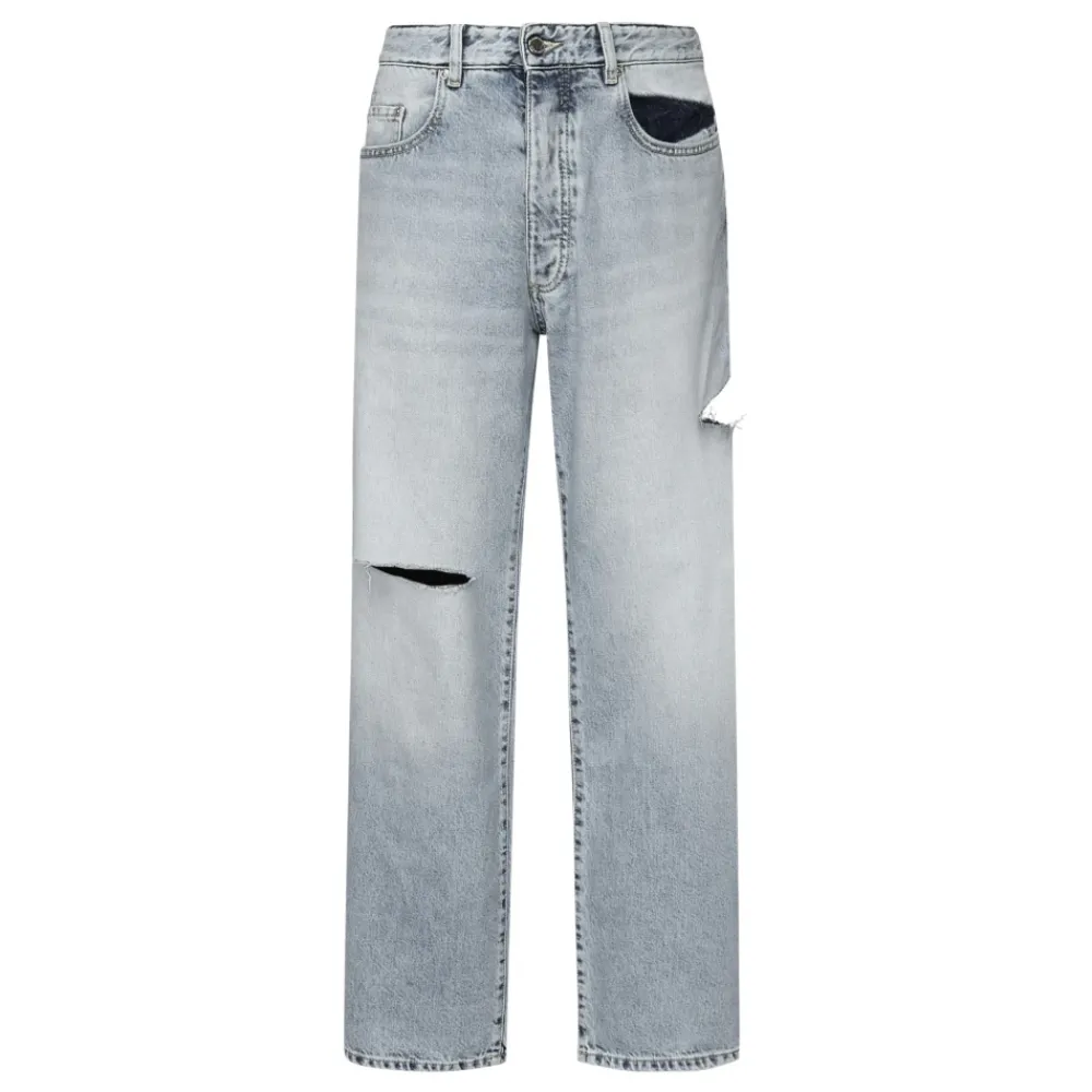 Heren Icon Denim Jeans^e Denim Jeans met Cut-out Details