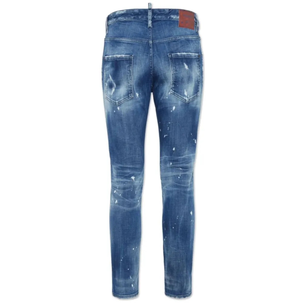 Heren Dsquared2 Jeans^e Distressed Denim Jeans Slim Fit