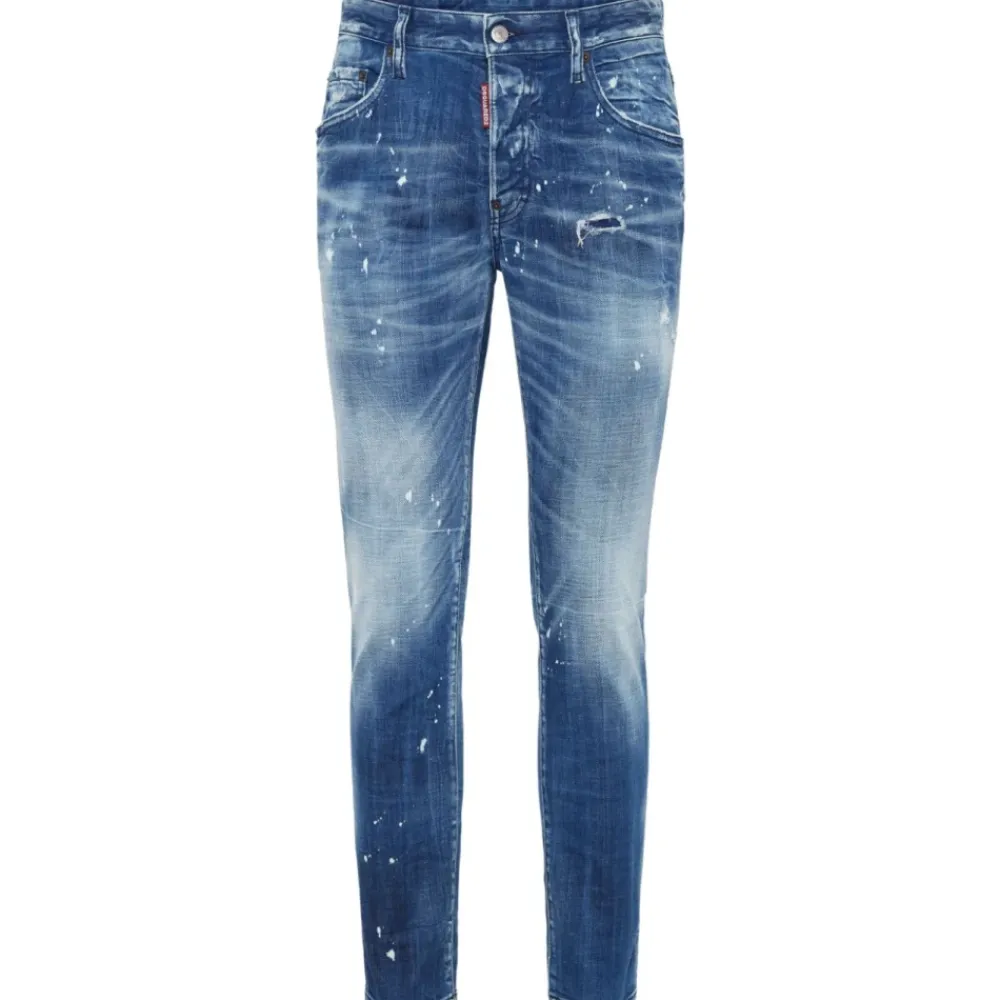Heren Dsquared2 e Distressed Denim Slim Cut Jeans