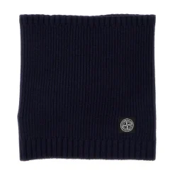 Stone Island e Gebreide Sjaal met Logopatch