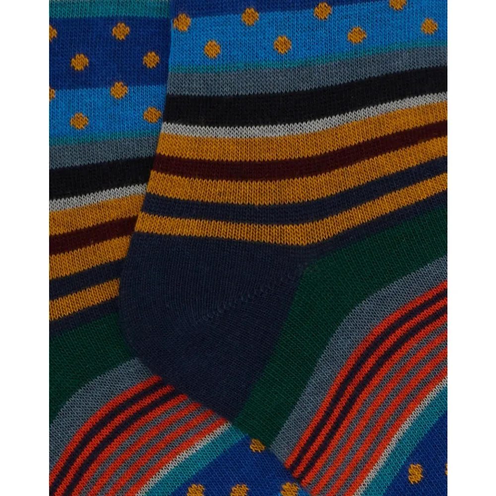 GALLO Ondergoed & Sokken^Blauwe Gestreepte & Polka Dot Kindersokken