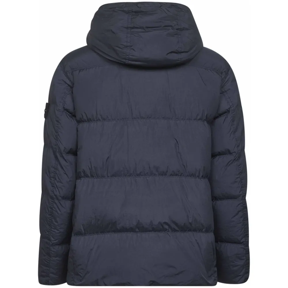 Heren Stone Island e Gewatteerde Hooded Donsjas