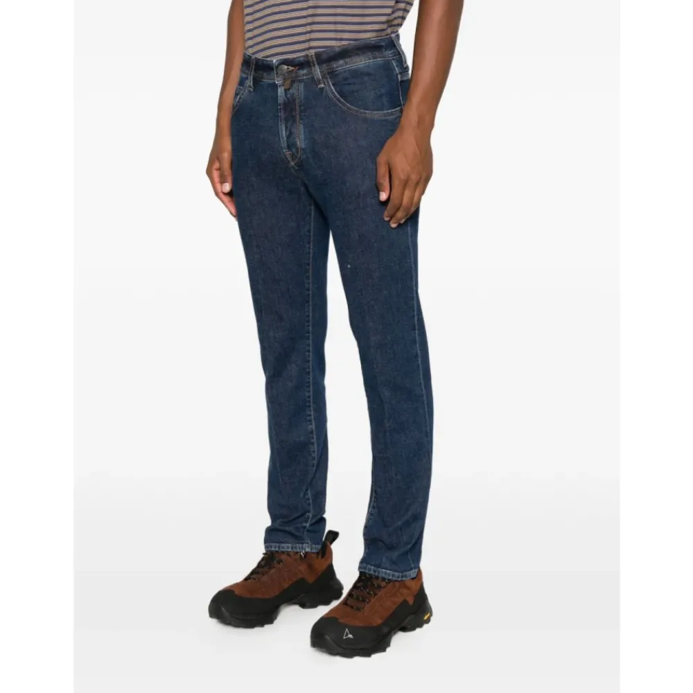 Heren Jacob Cohën Jeans^e Klassieke Jeans Stijl Donkere Wassing