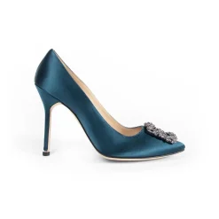 DAMES Manolo Blahnik e Kristal Gesp Stiletto Hak Schoen