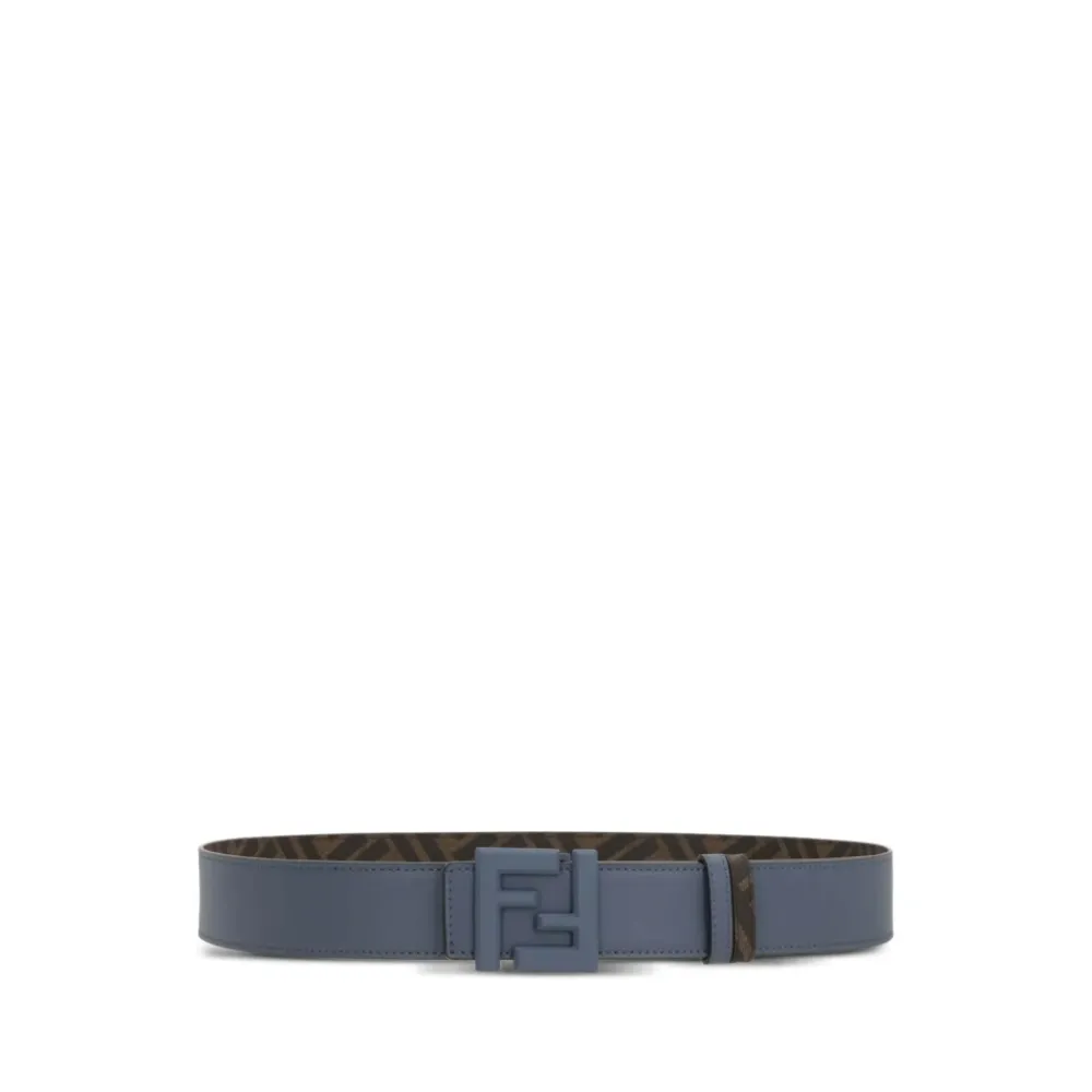 Heren Fendi e Omkeerbare Leren Riem Vierkante FF