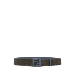 Heren Fendi e Omkeerbare Leren Riem Vierkante FF