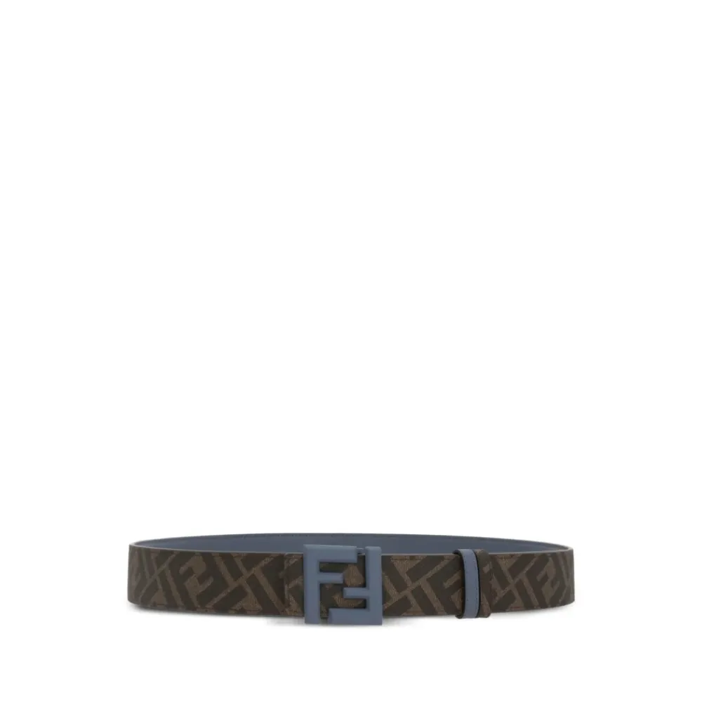 Heren Fendi e Omkeerbare Leren Riem Vierkante FF