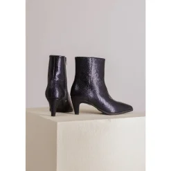 DAMES Via Vai Blauwe Snake Print Enkellaarzen