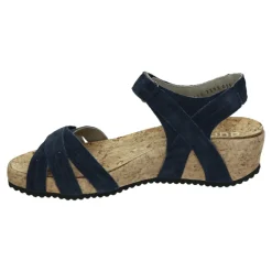 DAMES Durea Sleehakken^e Suède Sandaal met Uitneembaar Voetbed