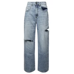 DAMES Icon Denim Jeans^e Wide Leg Katoenen Jeans