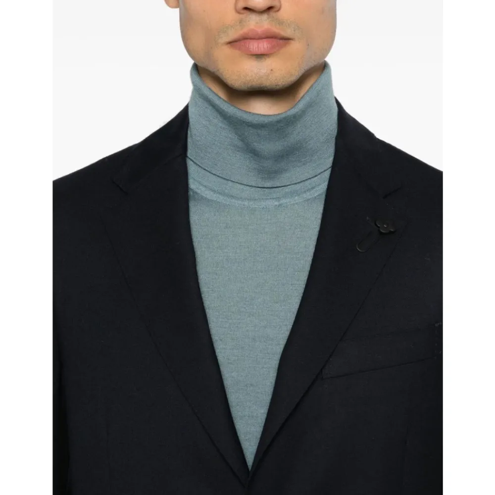 Heren Lardini e wollen blazer met broche detail