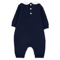 Little Bear Jumpsuits^e wollen jumpsuit met Peter Pan-kraag