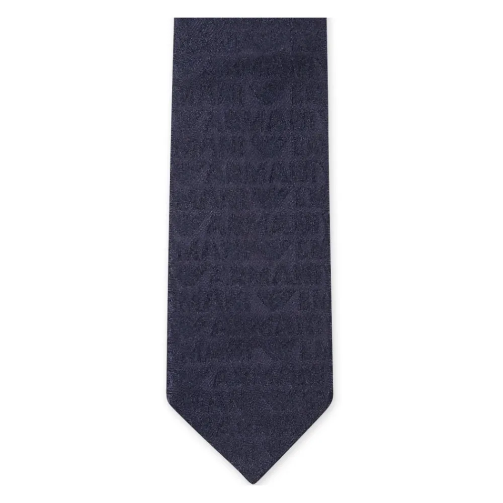 Emporio Armani Stropdassen En Strikjes^e Zijden Stropdas met Logo Versiering