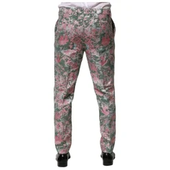 Heren Dolce & Gabbana Broeken^Bloemen Jacquard Tapered Broek Multicolor