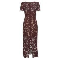 DAMES Self Portrait Jurken^Bloemenkanten Midi Jurk