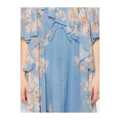 DAMES Zimmermann Jurken^Bloemenprint Gerimpelde Jurk