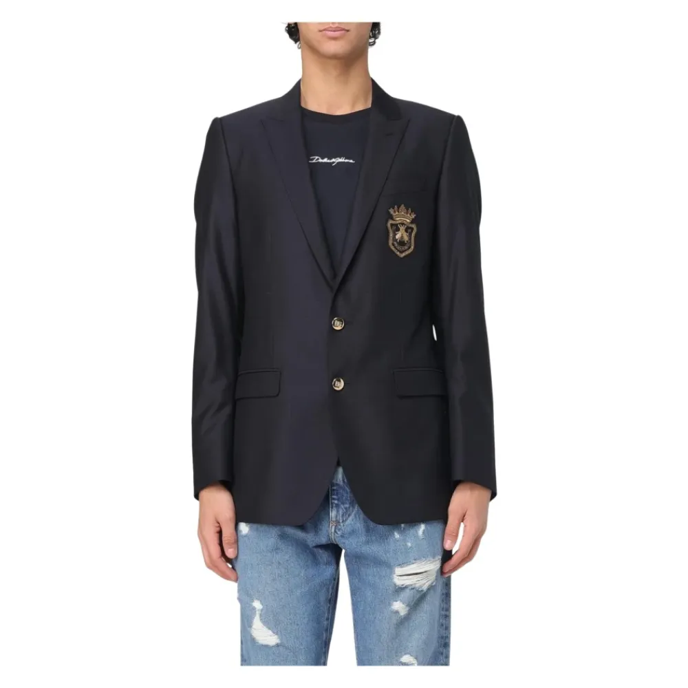 Heren Dolce & Gabbana Kostuums^Blue Crest Blazer
