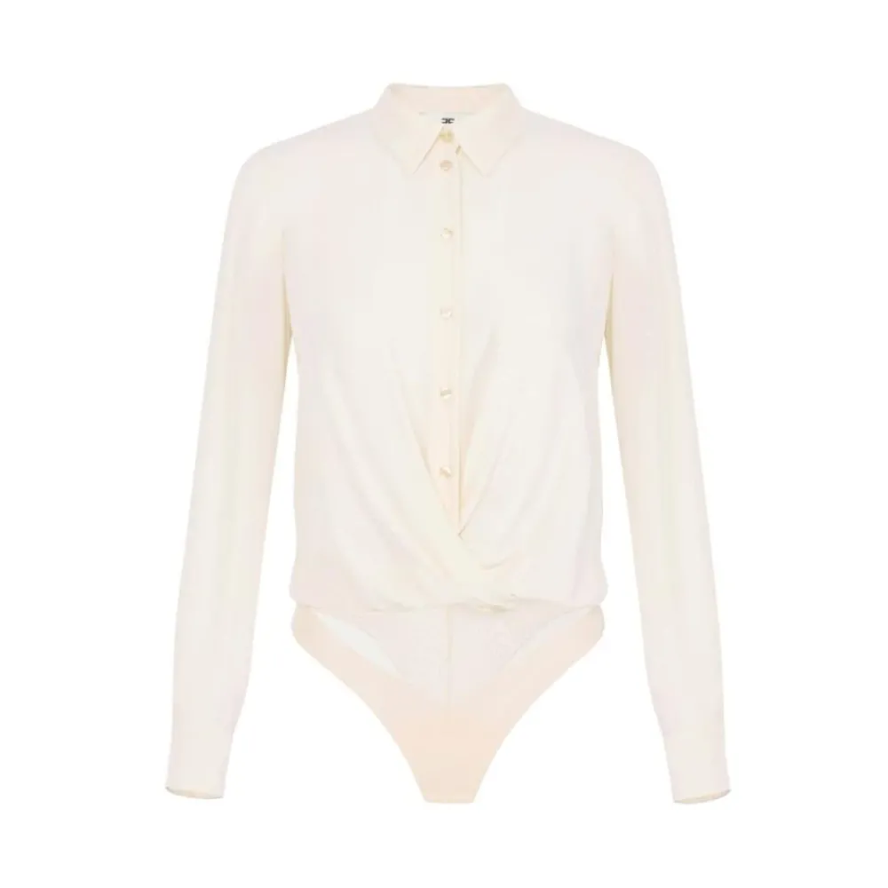 DAMES Elisabetta Franchi Shirts^Bodysuit van georgettestof